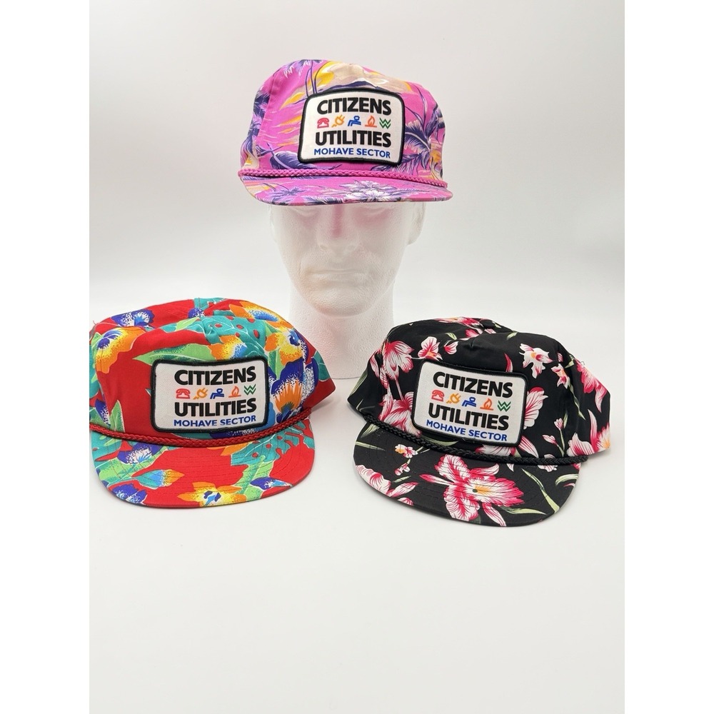 Citizens Utilities Mohave Sector Kingman AZ Floral Vintage Snapback Hats Nissin